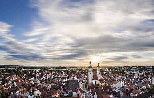 Luftbild der Stadt Wemding